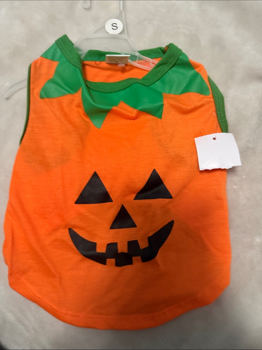 PET SPIRIT Pumpkin dog Costume Tank Orange size small
